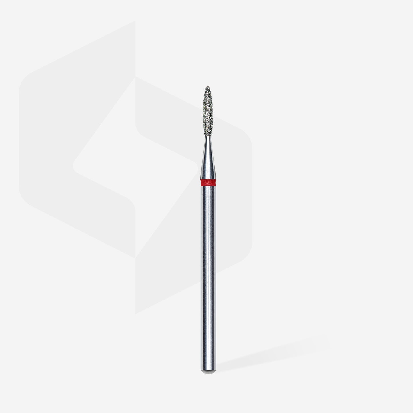 STALEKS Diamond nail drill bit, “flame” , red, head diameter 1.6 mm/ working part 8 mm