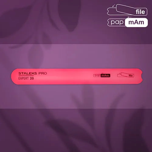 STALEKS Straight plastic slanted nail file (base) EXPERT 20