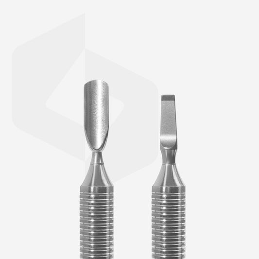 STALEKS Hollow manicure pusher EXPERT 100 TYPE 5 (rounded pusher + straight blade)