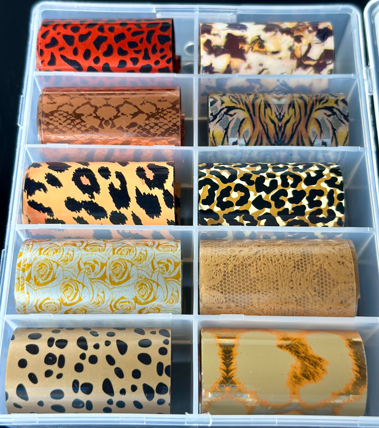 Animal printed transfer foil box