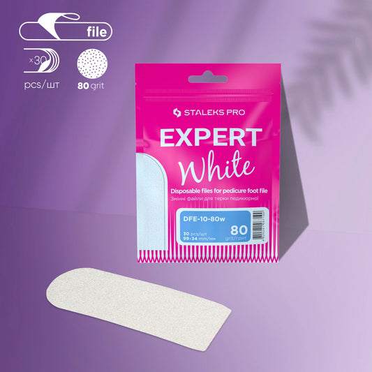 STALEKS Disposable White Files For Metal Foot File EXPERT 1