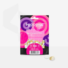STALEKS White Disposable Files With A Soft Foam Layer For Pedicure Disc PODODISC STALEKS PRO XS (50 Pcs)