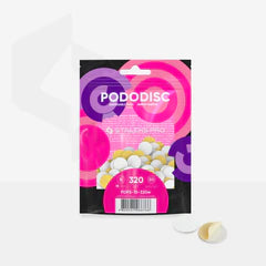 STALEKS White Disposable Files With A Soft Foam Layer For Pedicure Disc PODODISC STALEKS PRO S (50 Pcs)