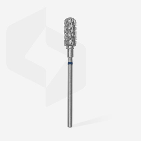 Staleks Carbide nail drill bit, rounded safe “cylinder”, blue, head diameter 6 mm/ working part 14 mm