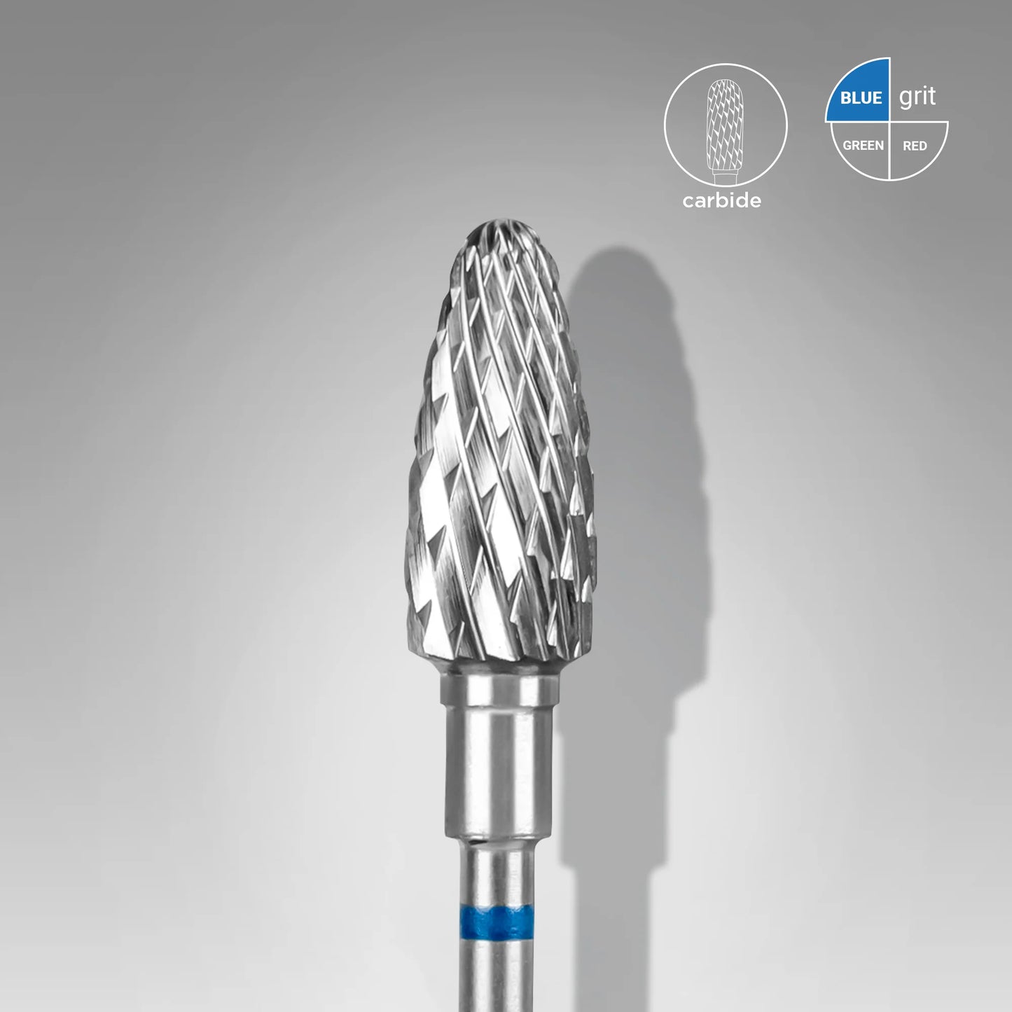 Staleks Carbide Nail Drill Bit, "Corn" Blue, Head Diameter 6 Mm / Working Part 14 Mm