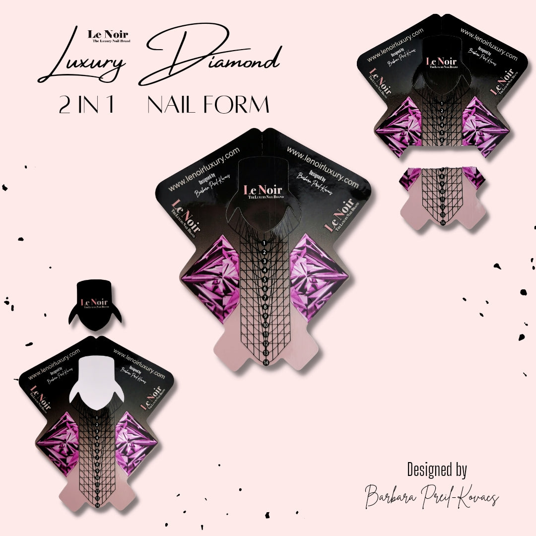 Luxury Diamond 2 in 1 nail Form