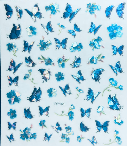 Holographic Butterfly's Nail Art stickers DP161