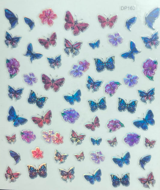 Holographic Butterfly's Nail Art stickers DP163