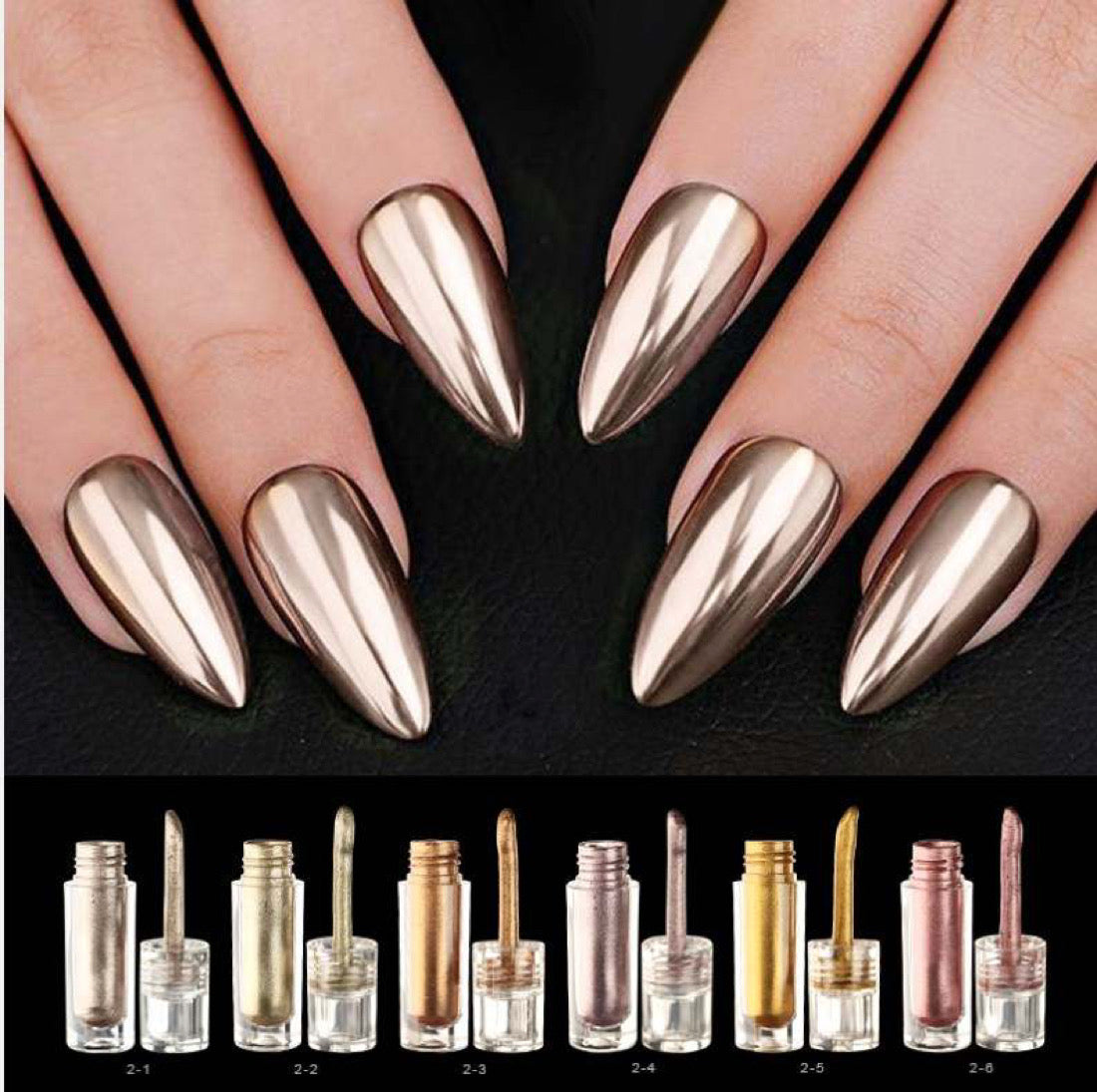 Metal effect mirror liquid