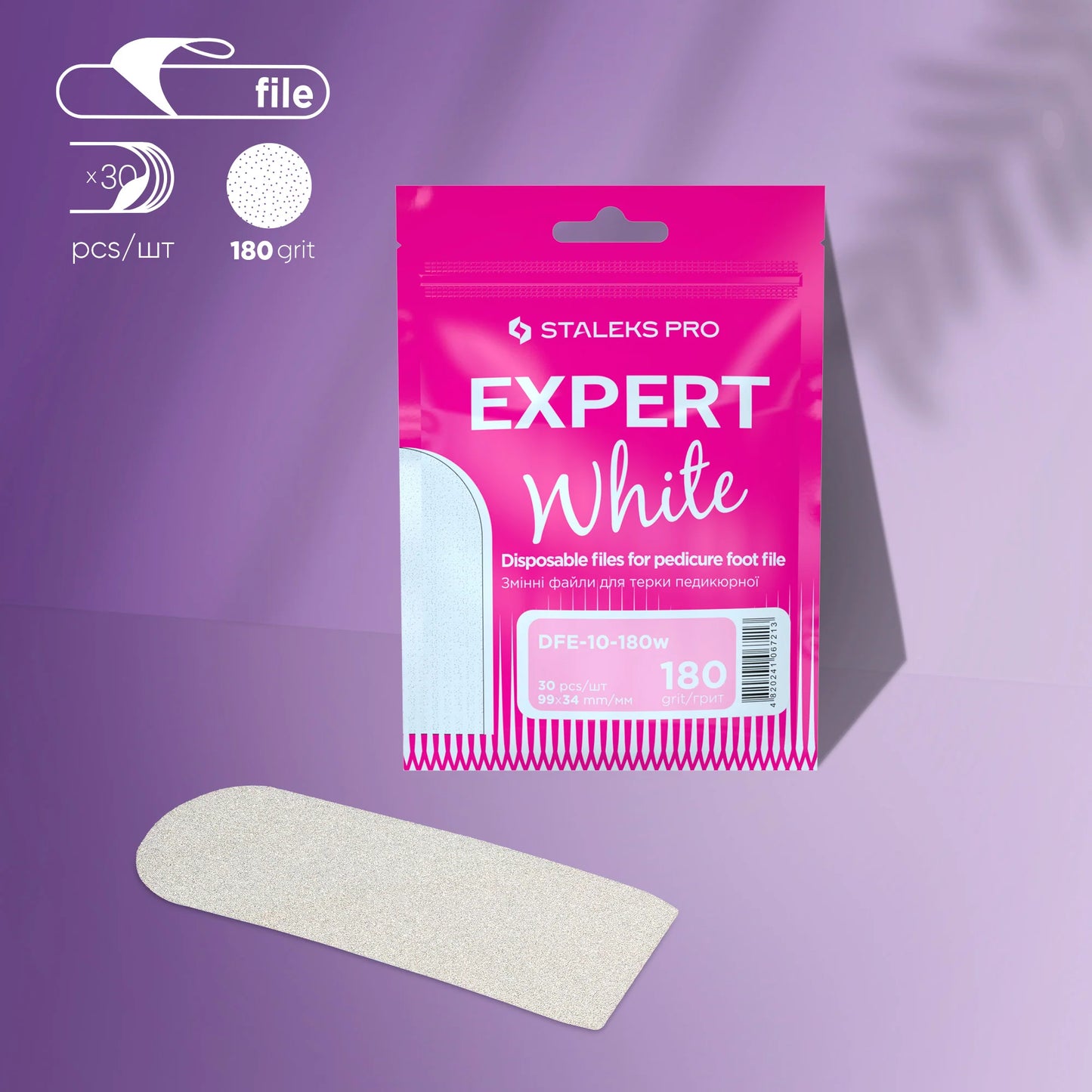 STALEKS Disposable White Files For Metal Foot File EXPERT 1