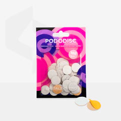 STALEKS White Disposable Files With A Soft Foam Layer For Pedicure Disc PODODISC STALEKS PRO S (50 Pcs)