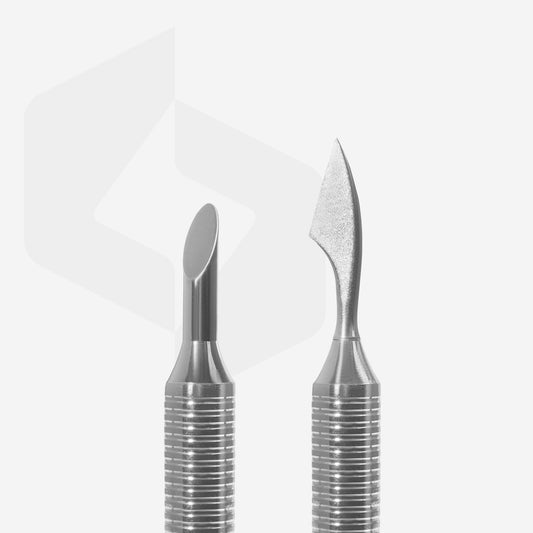 STALEKS Hollow manicure pusher EXPERT 100 TYPE 1 (slant pusher + cleaner)