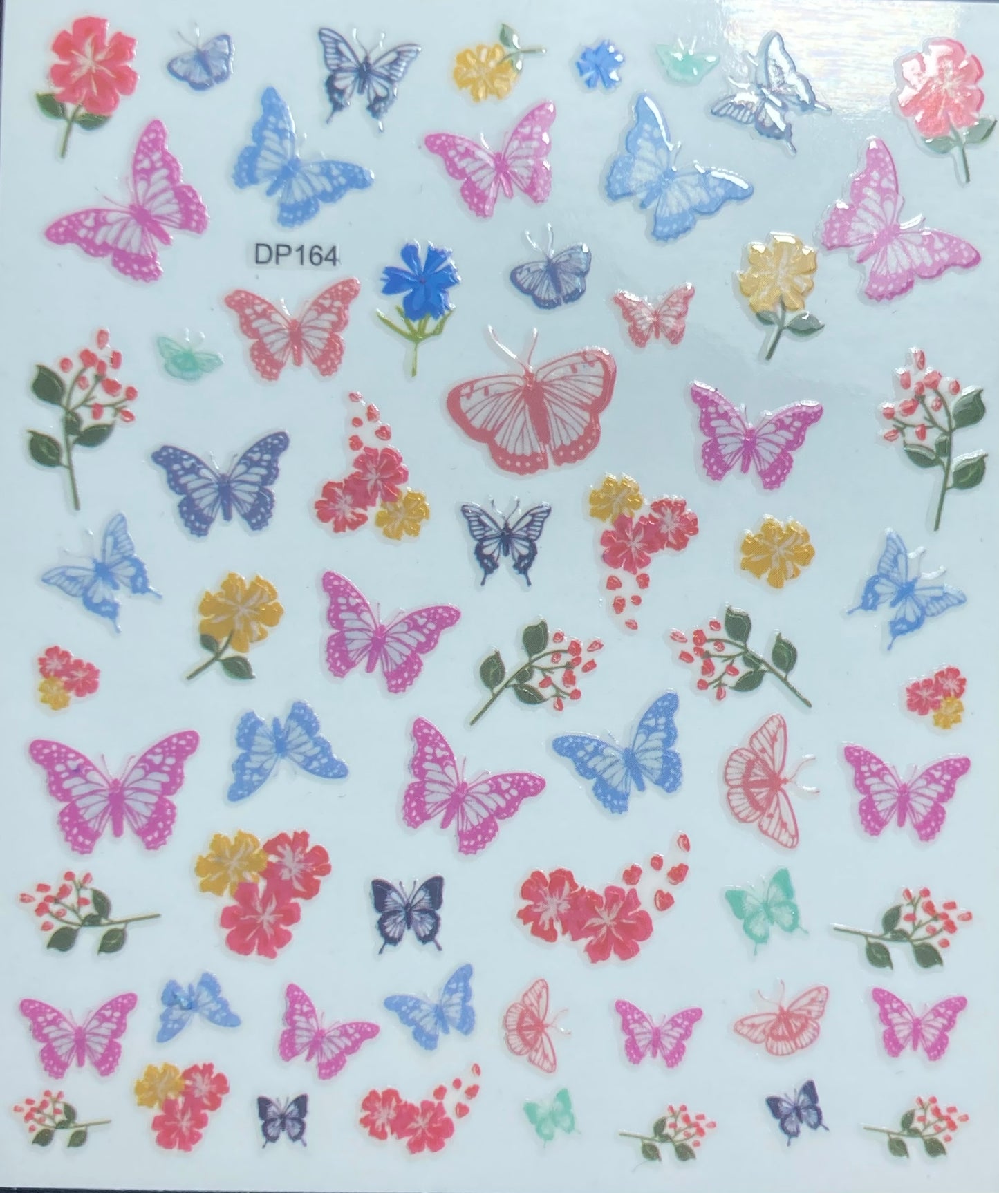 Holographic Butterfly's Nail Art stickers DP164